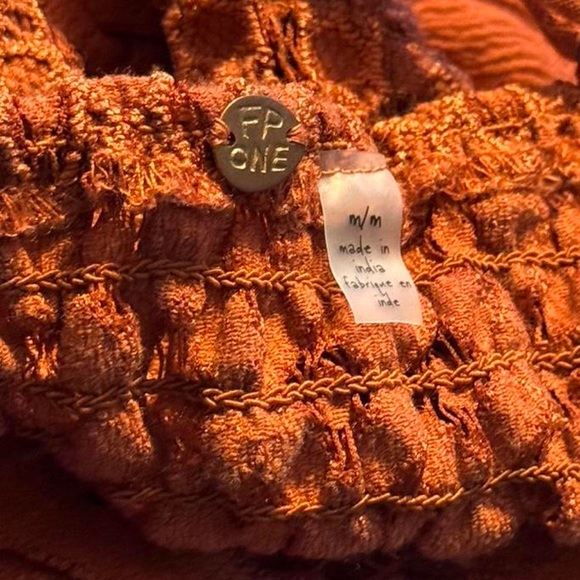 Free People One Adella Cami Top Size M Burt Orange - Picture 7 of 7